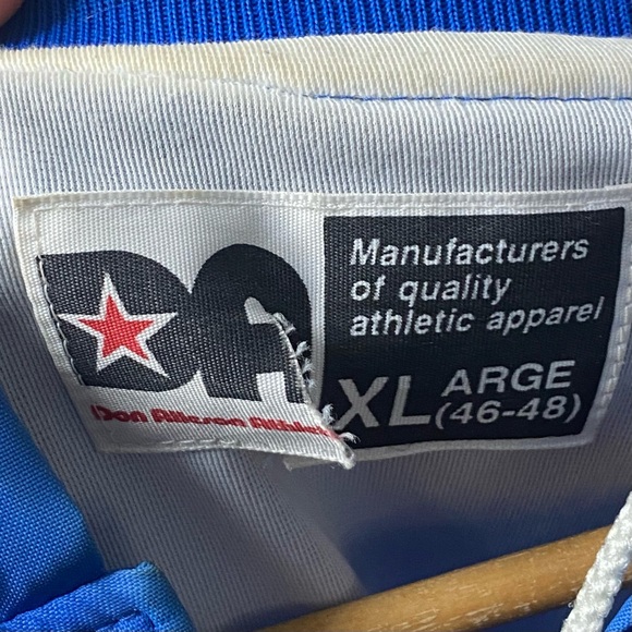 Vintage Union Made Athletics Blue 1/2 Snap Button Pullover Hoodie Jacket USA XL - Picture 8 of 9